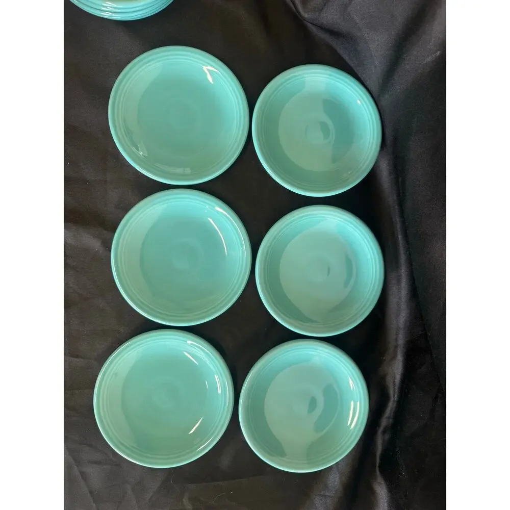 Set of 12 Fiesta Turquoise Bread & Butter Appetizer Plates 6